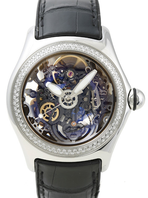 コルム 時計 韓国 スーパーコピー CORUM バブル スケルトン ダイアベゼル 082.137.47