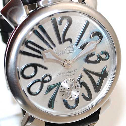 ガガミラノ 時計 スーパーコピー n級 マニュアーレ マヌアーレ 48mm ブラック/シルバー 5010 VINTAGE 