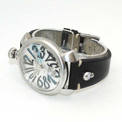 ガガミラノ 時計 スーパーコピー n級 マニュアーレ マヌアーレ 48mm ブラック/シルバー 5010 VINTAGE 