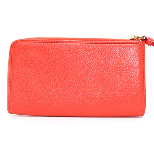 ロエベ 韓国 スーパーコピー LOEWE ヘリテージ カーフレザー 長財布札入れ コーラルレッドCORAL 17679 H40E 7130 