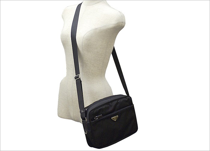 PRADA 斜めがけショルダーバッグ ナイロン ブラック BT0166