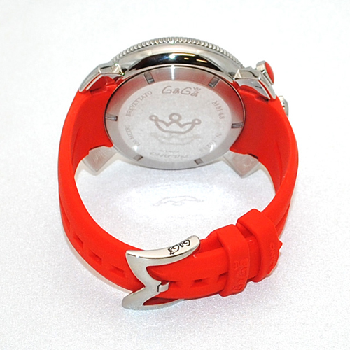 ガガミラノ 時計 スーパーコピー n級品 クロノ 48mm レッド ラバー/シルバー 60501 RD