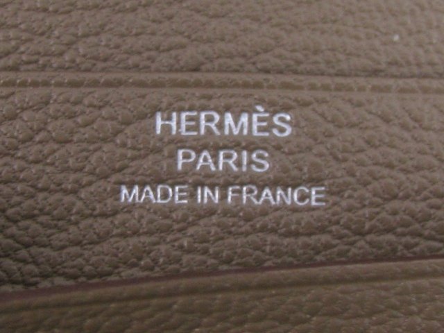 HERMES ベアンスフレ 二つ折り長財布 シェーブル/エトープ（金具：シルバー）