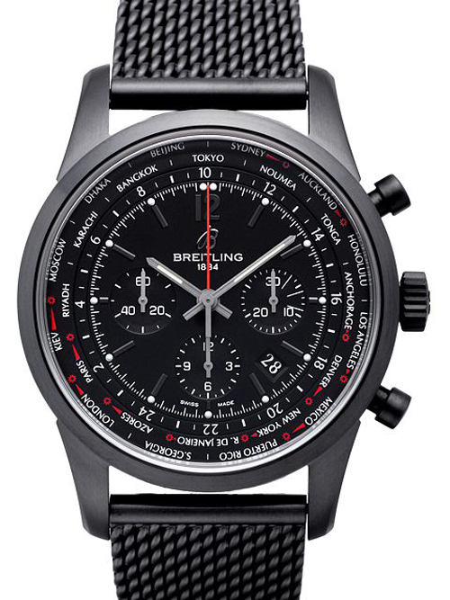 韓国 ブライトリング スーパーコピー n級品 BREITLING トランスオーシャン ユニタイム パイロット ブラックスティール M051B80OCB 