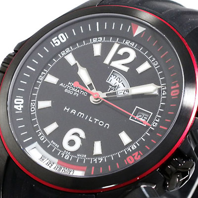ハミルトン メンズ カーキ ネイビー GMT KHAKI NAVY GMT H77585335