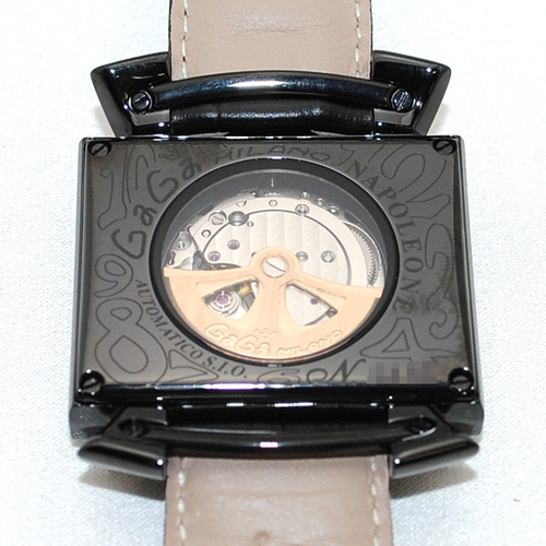 ガガミラノ 時計 スーパーコピー n級品 ナポレオーネ 48mm ブラック レザー/ブラック 6002.1