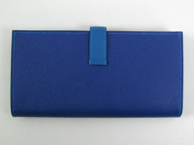 HERMES（エルメス）ベアンスフレ二つ折り長財布/ブルーエレクトリック×ミコノス