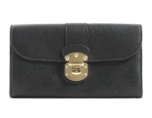  ルイヴィトン スーパーコピー LOUIS VUITTON モノグラム マヒナ ポルトフォイユ・イリス 長財布 ブラック M58136 