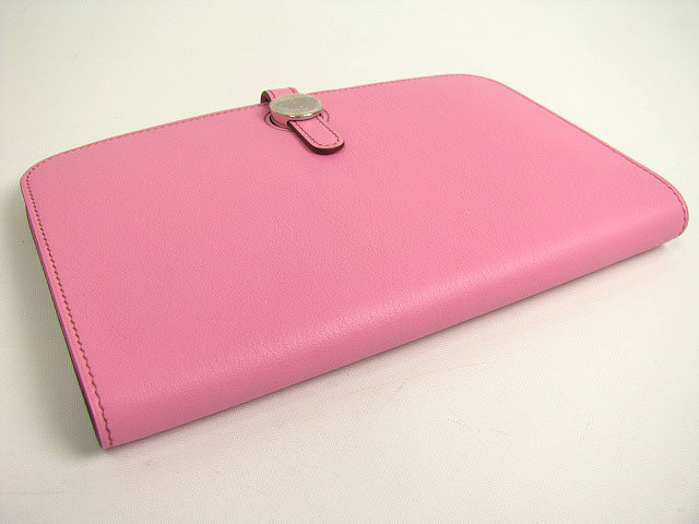HERMES エルメスコピー ドゴンGMヴォースイフト ピンク金具：シルバー hq032