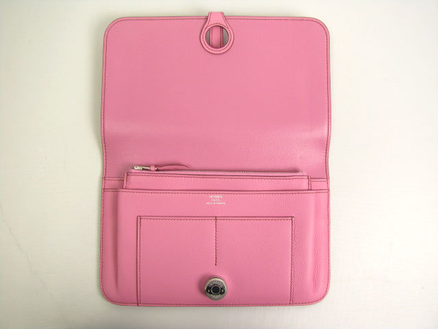 HERMES エルメスコピー ドゴンGMヴォースイフト ピンク金具：シルバー hq032
