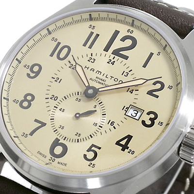 ハミルトン メンズ カーキ オフィサー オート KHAKI OFFICER AUTO H70655723