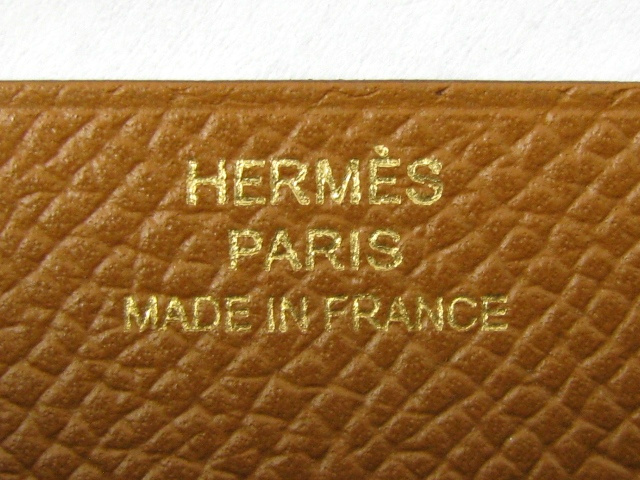 HERMES（エルメス）ベアン三つ折長財布/ゴールド（金具：ゴールド）