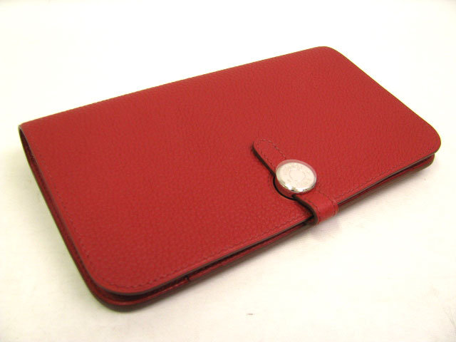 HERMES エルメス ドゴンGMトゴ ルージュガランス金具：シルバー hq034