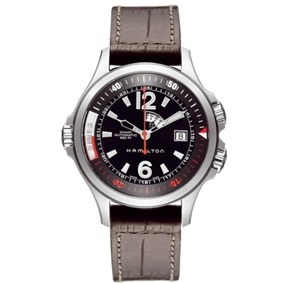 ハミルトン メンズ カーキ ネイビー GMT KHAKI NAVY GMT H77555735