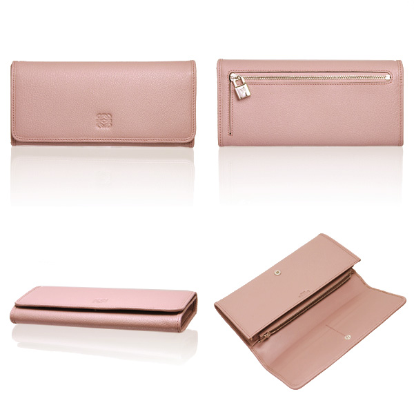ロエベ 長財布 ピンクベージュ CONTINENTAL WALLET 113 95 F11 7341 ＰＯＷＤＥＲ