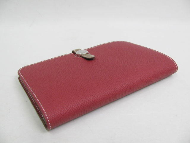 HERMES エルメス ドゴンＧＭ トゴ ルビー×エトゥーブ金具：シルバー hq039