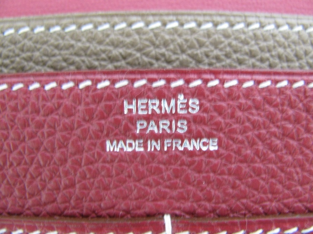 HERMES エルメス ドゴンＧＭ トゴ ルビー×エトゥーブ金具：シルバー hq039