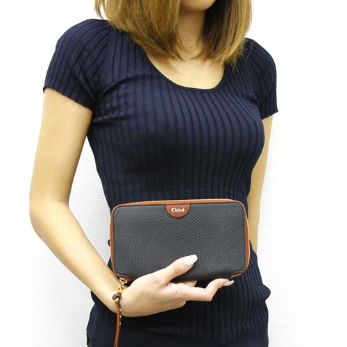 クロエ CHLOE ベア 長財布 ブラック＆ブラウン 3P0152-833-001