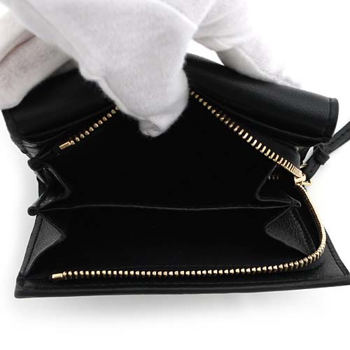 クロエ CHLOE ボビィ ラムスキン 二つ折財布 ブラック 3P0491 834 001