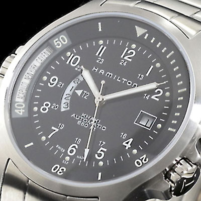 ハミルトン メンズ カーキ ネイビー GMT KHAKI NAVY GMT H77615133
